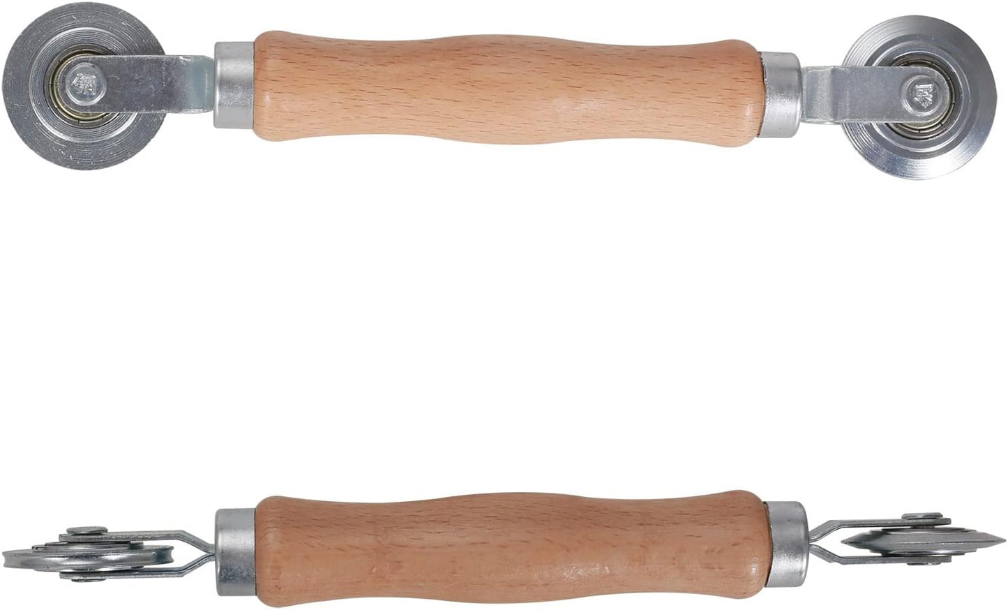 4 Pack Screen mesh Repair Rolling Tools Set for Window/Door Screen Replacement Include Spline Roller Tool with Wooden Handle and Steel Bearing Wheel/Screen Retainer Spline/Hook/Cutter (20'Spline)