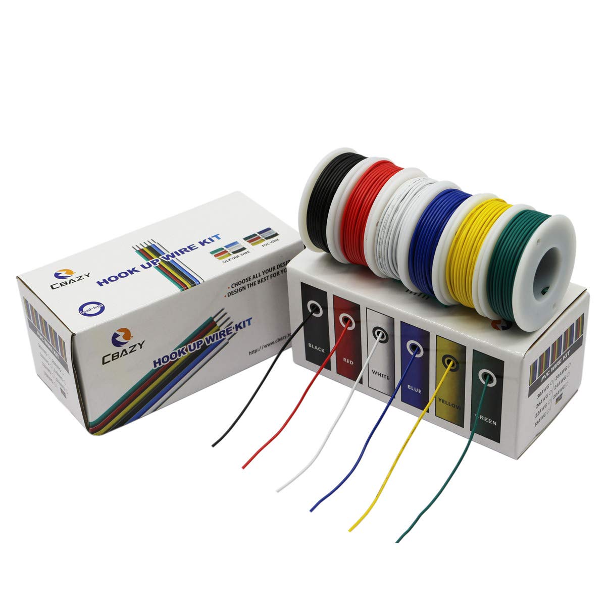 Stranded Wire Kit 22 Gauge 6 Colors 26.2feet Each Electrical Wire 22AWG PVC Wire