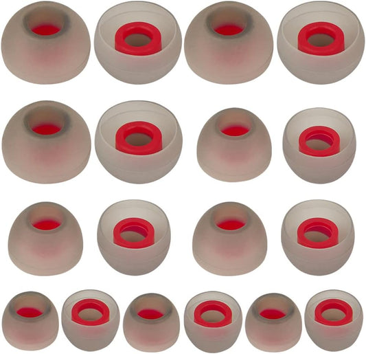 Earbud Tips Replacement Earbud Tips Earbud Replacement Tips Headphone Earbud Tips Earbuds Replacement Tips Eartips Compatible with Powerbeats 2 Powerbeats 3 Lg Samsung Earbuds Red SML 9 Pairs