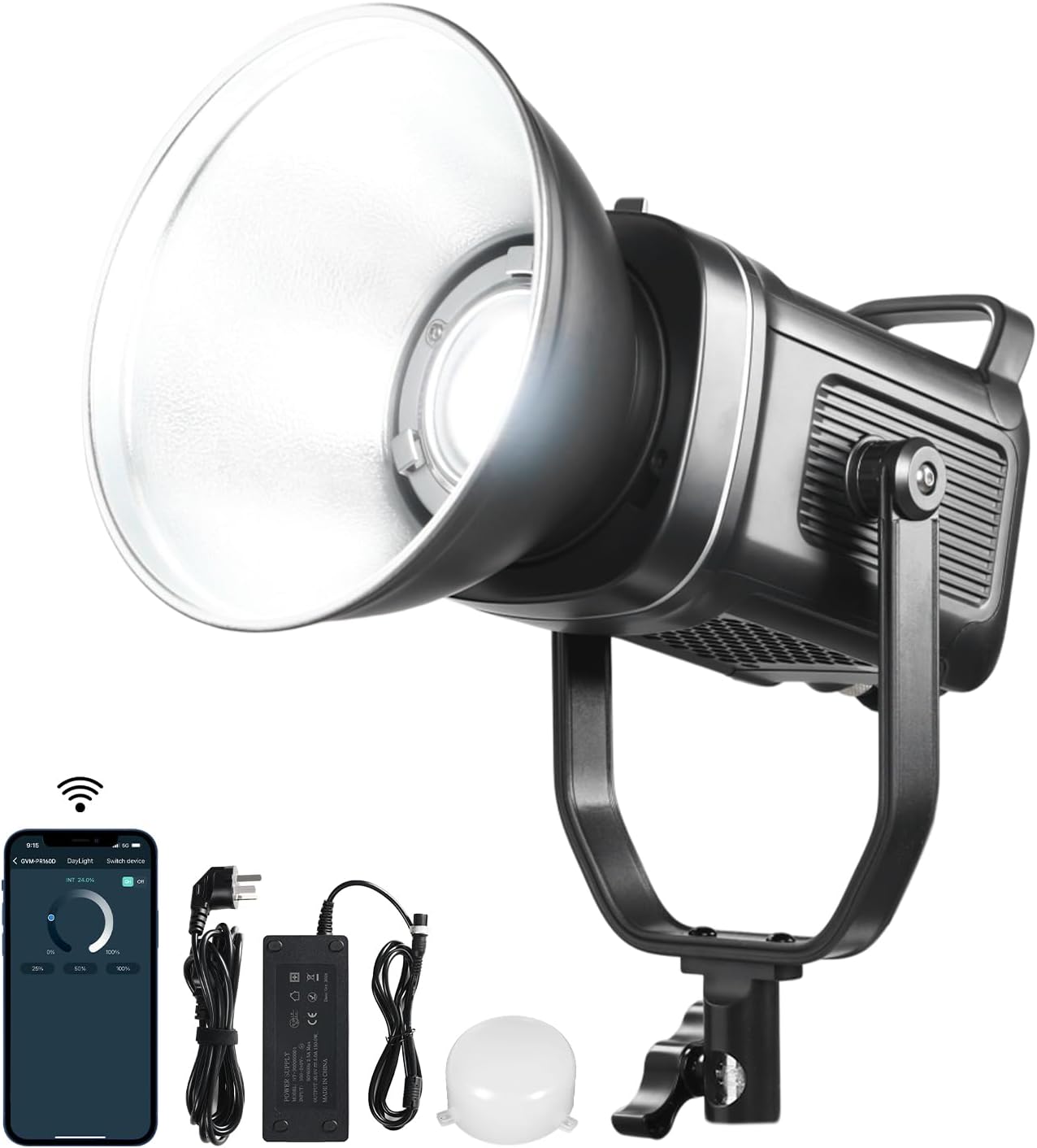 GVM 160W LED Video Light with Bluetooth Control, 5600K Photography Light, Studio Lighting Kit for Photography, Filmmaking, YouTube and Tiktok, 98100 lux/1.64ft, 12 Scene Modes, Lightweight