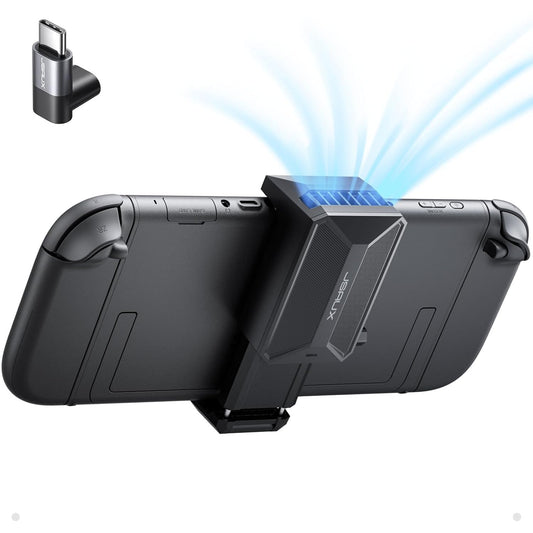 JSAUX Cooling Fan for Nintendo Switch 2 (2025), Cool Down Accessories for Switch 2 (Stepless Adjustable Fan Speed), Cools to Enhance Performance & Extend Console Battery Life - Black (GP0201A)