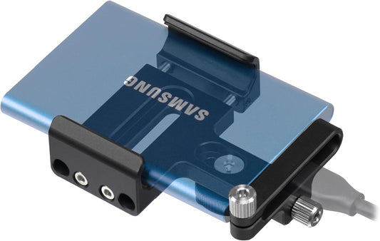 FANAUE SSD Mount Bracket SSD Holder with Cold Shoe Cable Clamp, 1.5"-2.1" for Samsung T5 T7 SSD SanDisk Compatible with BMPCC 4K /6K /6K Pro Camera Cage