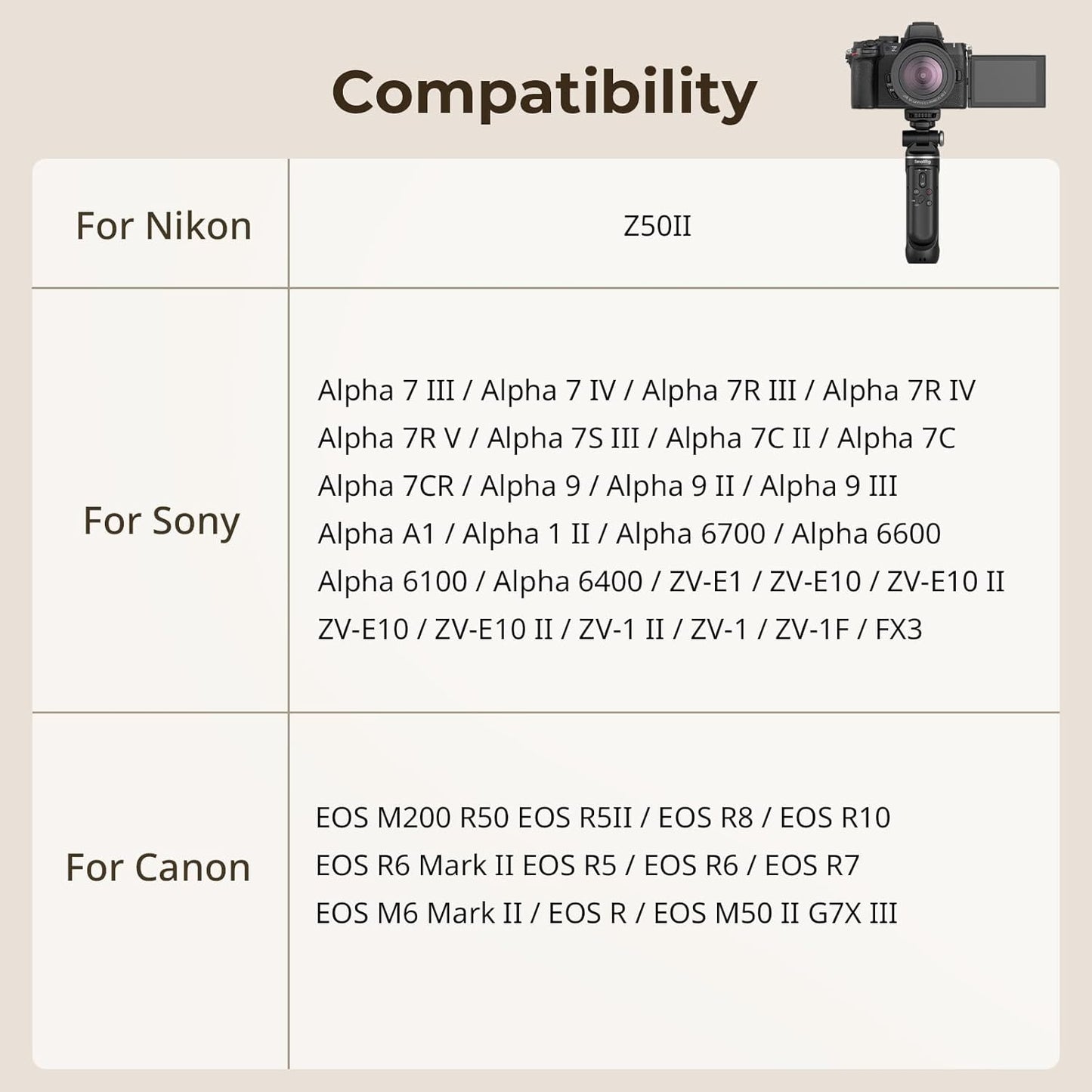 SmallRig SR-RG2 Multifunctional Wireless Shooting Grip, Adjustable Selfie Stick, Remote Control Camera, Compatible with Some Cameras for Nikon/for Canon/for Sony, for Vlogging, Live Streaming-4551