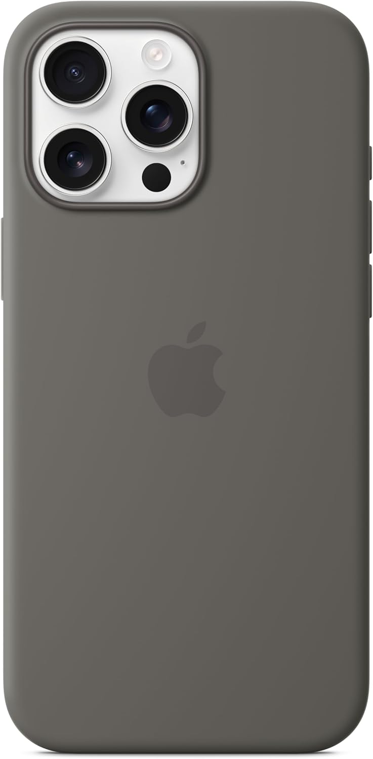 Apple iPhone 16 Pro Max Silicone Case with MagSafe and Camera Control: Lightweight Phone Case, Wireless Charging Compatible, Smooth Matte Finish; Stone Gray