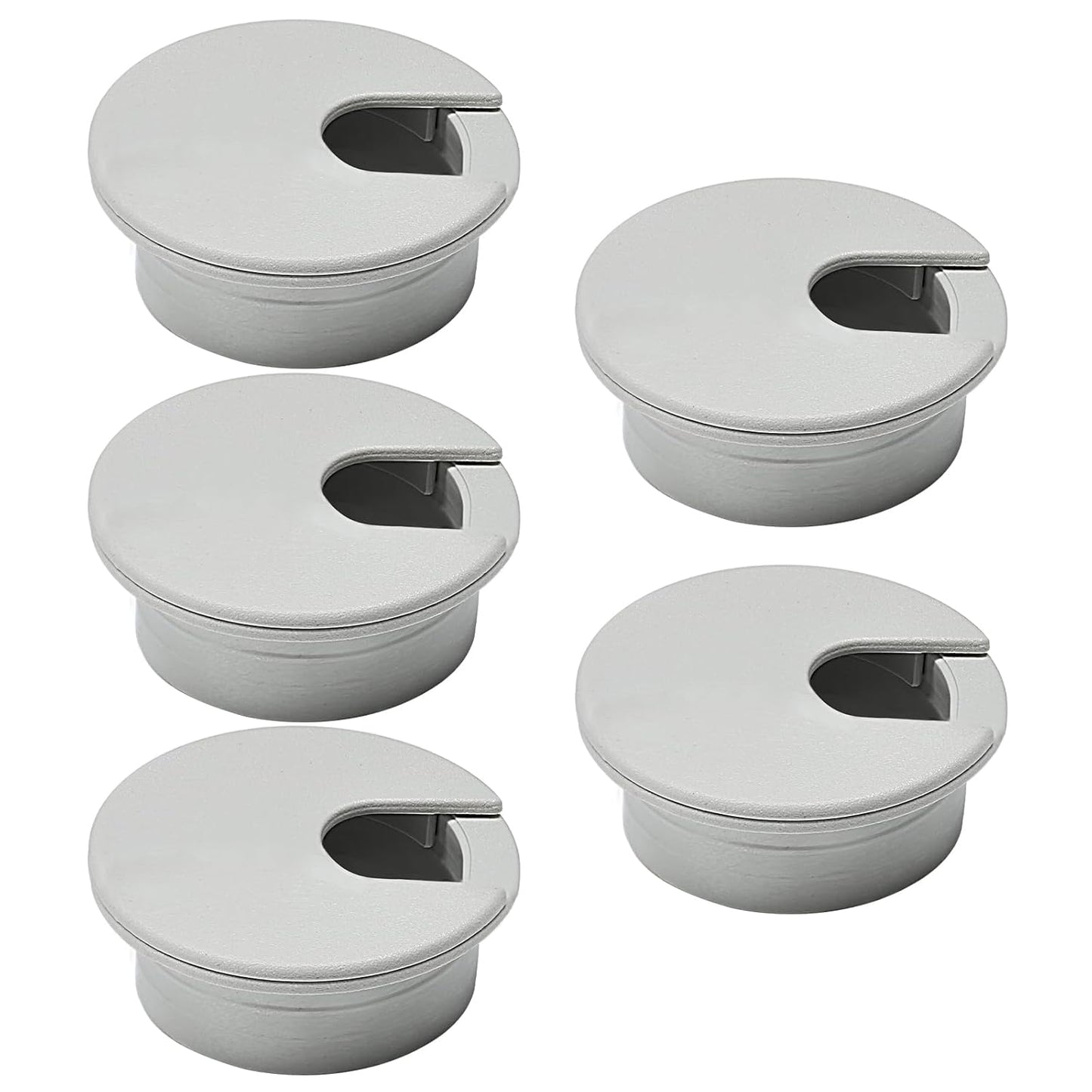 5 Pcs Desk Grommet 1-3/8" / 35 mm, Desk Cord Hole Cover, Cable Grommet ABS Plastic, Desk Hole Grommet for Home & Office Pc, Detachable Cable Cord Organizer-Light Grey