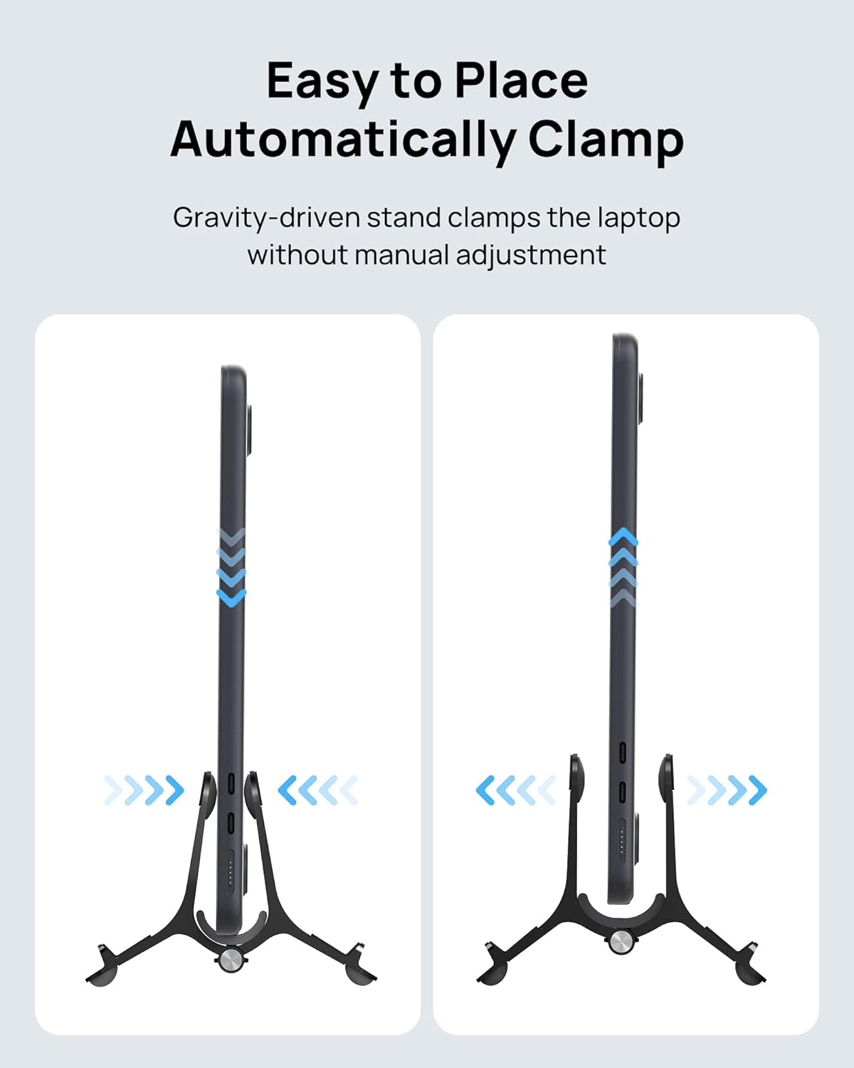 SODI Vertical Laptop Stand Holder for Desk Compatible with MacBook Air, MacBook Pro Stand Vertical Aluminum Up to 17 inch, Gravity Auto-Lock Cooling, 3-in-1 Space Saving Desk Organizer Accessories