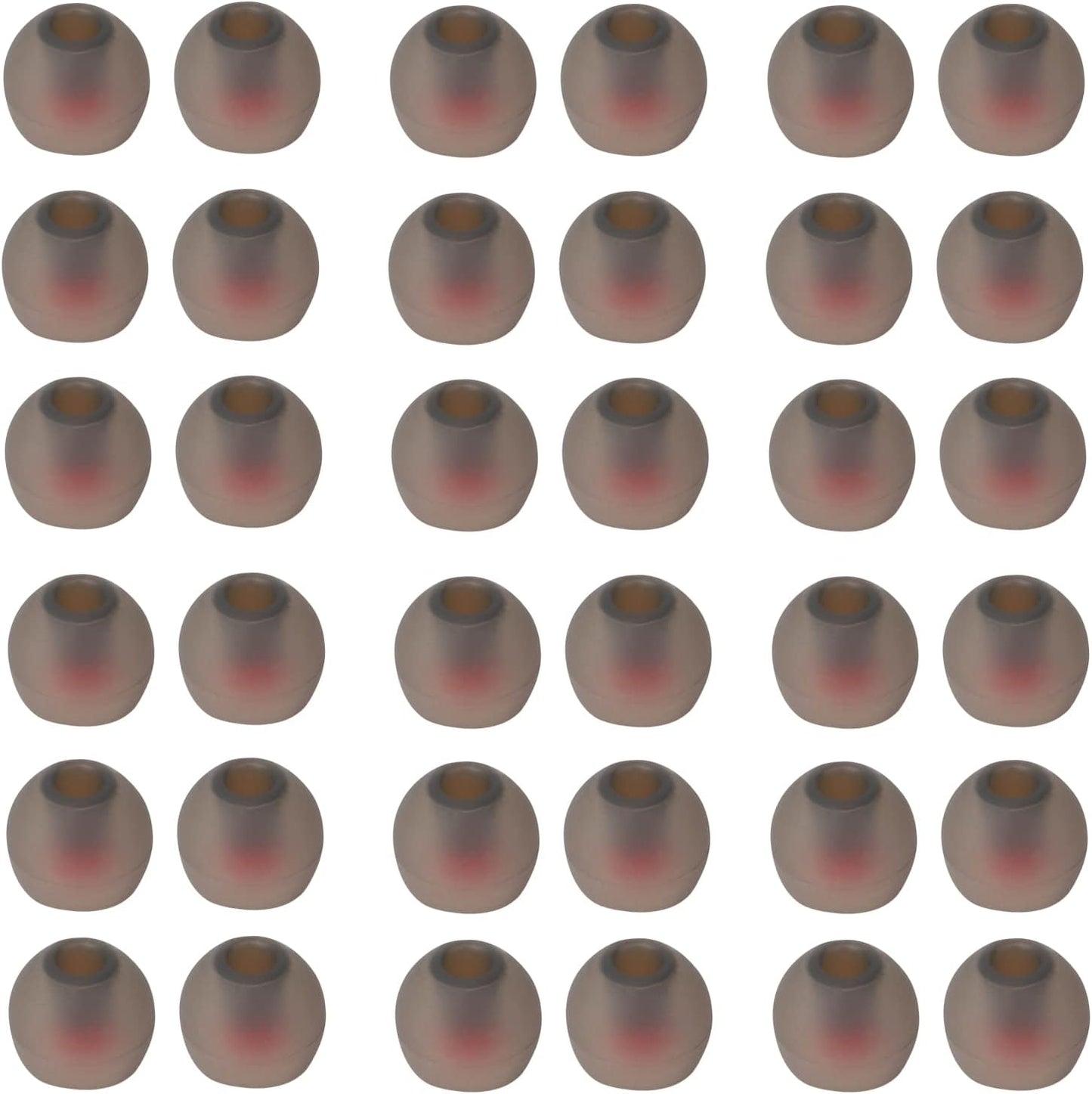 36 Pieces Medium Earbud Tips Soft and Comfortable Ear Bud Replacement Pieces Silicone Fit Most in-Ear Headphones，Inner Hole 3.8mm -5.5mm，Medium Black and Red Earbud Replacement Tips