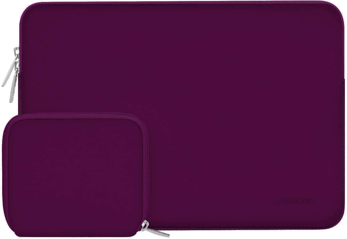 MOSISO Laptop Case 16 inch, 15-15.6 inch Laptop Sleeve Bag Compatible with MacBook Pro 16 inch, HP, Acer, Dell, Lenovo, ASUS Notebook, Neoprene Computer Sleeve Bag with Small Case, Magenta Purple