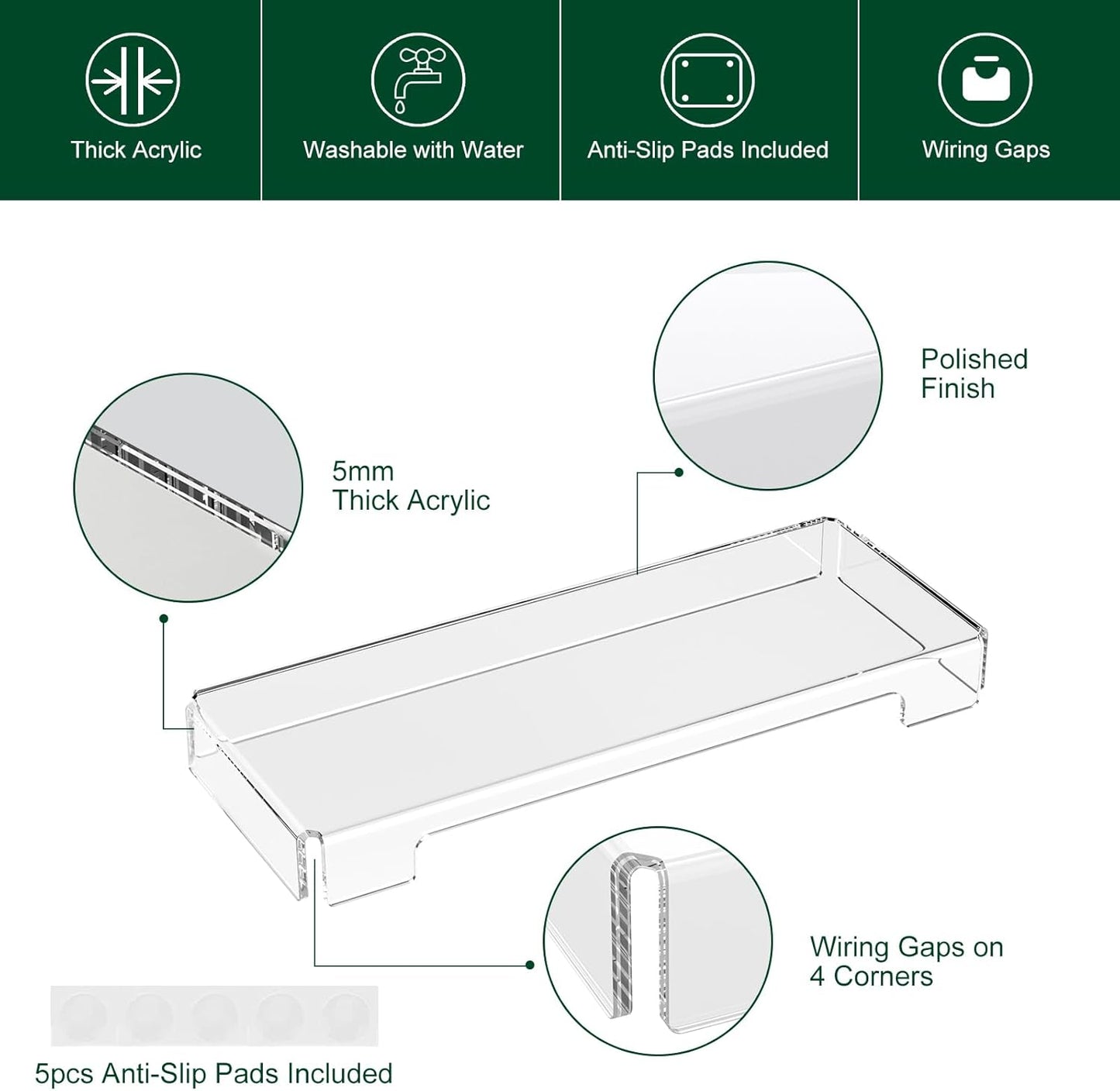 Acrylic Computer Keyboard Cover, Mechanical Keyboard Dust Cover PC Keyboard Cat Protector, Cat Keyboard Protector (2 Pack, Clear)