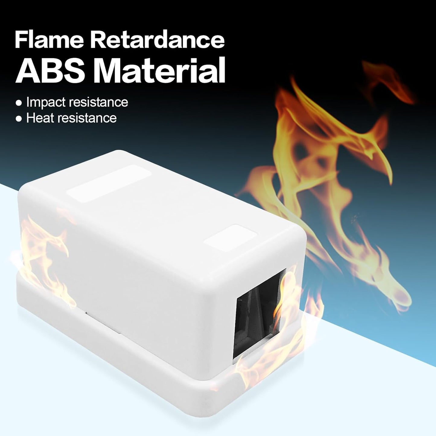 1 Port Keystone Jack Surface Desk Mount/Wall Mount Box 5-Pack White