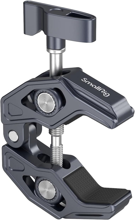 SMALLRIG Clamp, Camera Mount Clamp, Crab-Shaped Super Clamp with 1/4"-20, 3/8"-16 Threaded Holes, Payload 7.7lbs/3.5kg, for Most Photographic Accessories