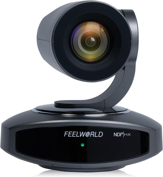 FEELWORLD NDI10X NDI PTZ Camera 4K Resolution 10X USB HDMI POE NDI HX2 Supported AI Tracking Auto Focus for Video Conference Rooms Live Streaming Church Worship and Event with Zoom YouTube Teams OBS