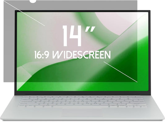 14 Inch Laptop Privacy Screen Shield for 16:9 Wide Display - Anti Glare Computer Privacy Screen Cover | Blue Light Blocking Screen Protector | Scratch Resistant UV Filter | Attachment Type