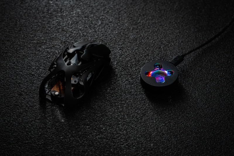 AM Infinity Gaming Wireless Mouse, 49g Metal Ultralight Hollow Design, 30000 DPI PAW3950 Sensor, Dual 8K Polling, Hot-Swappable Battery, DIY RGB Lighting – 2.4G/Bluetooth/Wired Gaming Computer Mouse