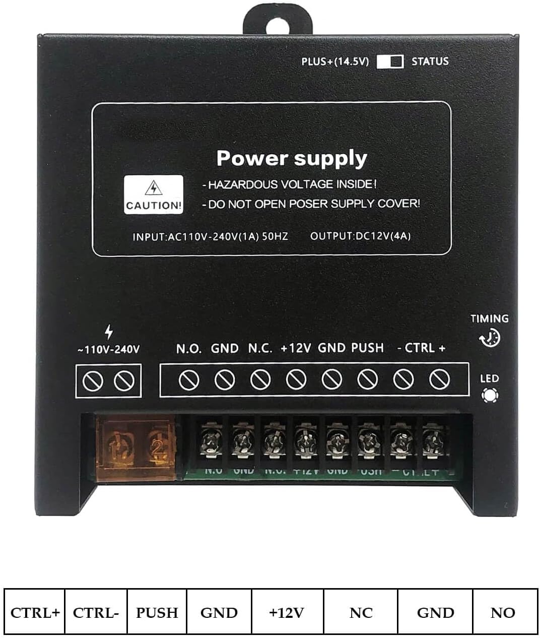 Door Access Control System IP67 Waterproof RFID Fingerprint Keypad Exit Button Doorbell Buzzer 1200lb Magnetic Lock Kit