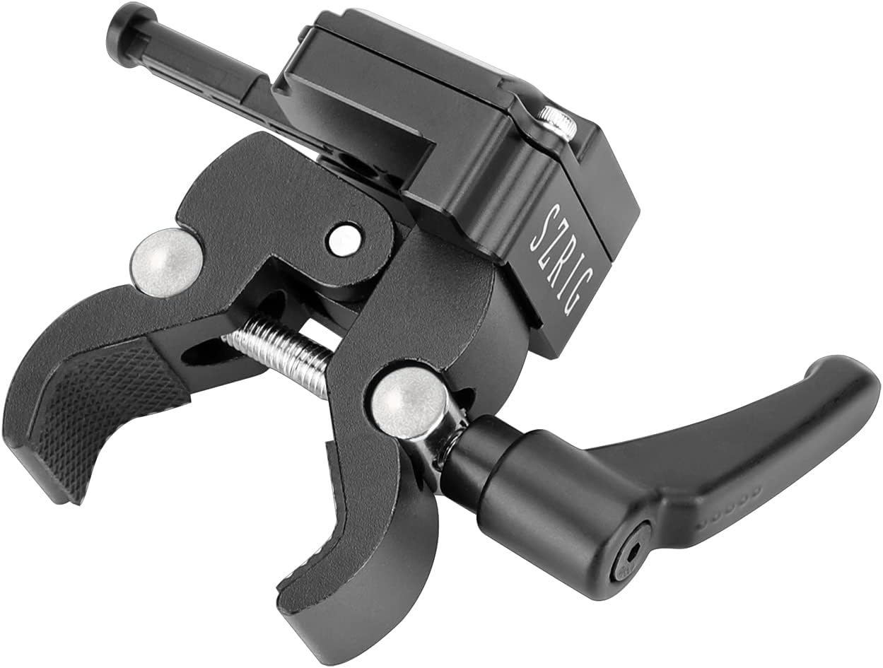 Crab Clamp with Universal V-Lock Mount Quick Release Adapter for DSLR Camera Battery Accessory