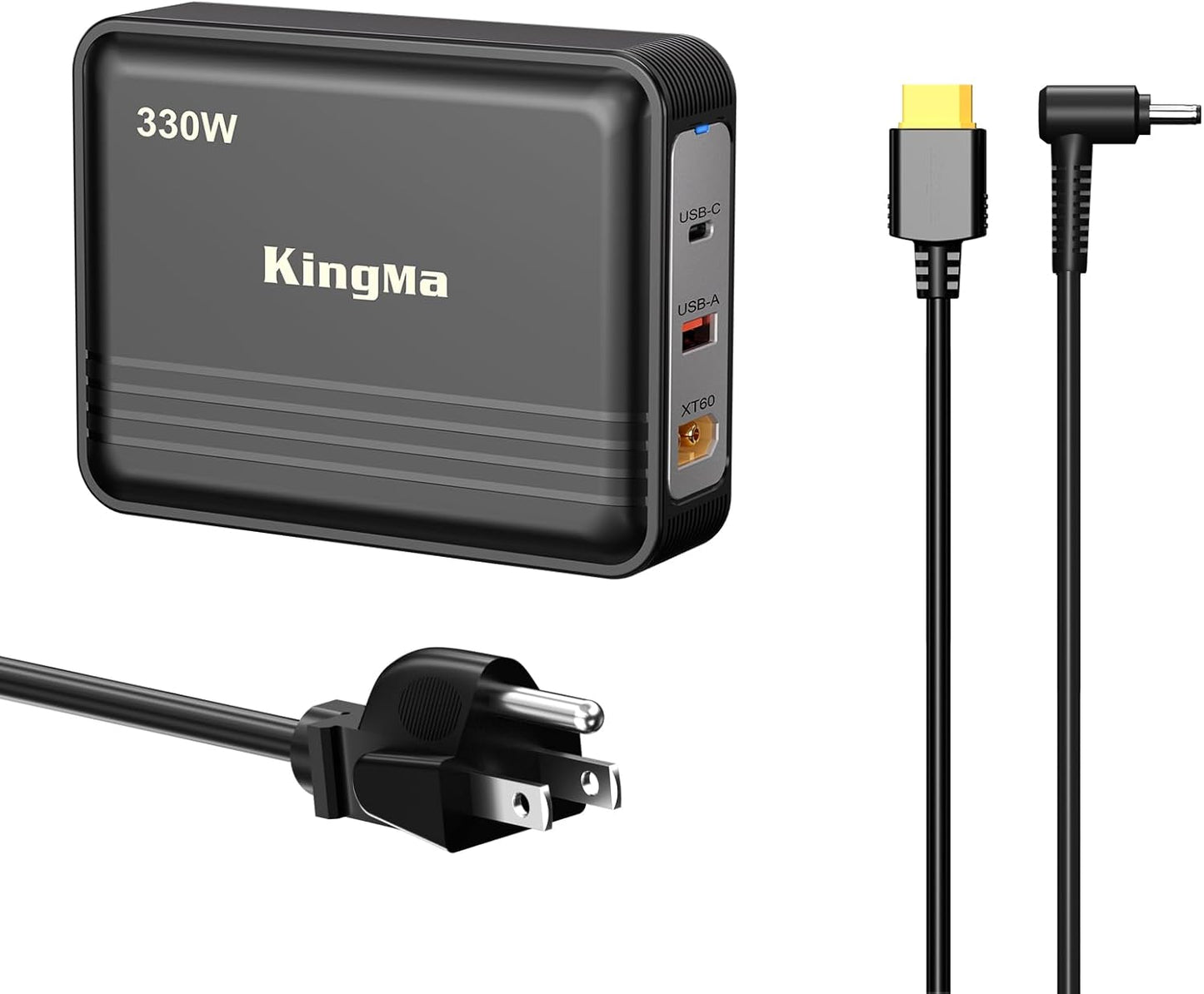 ASUS 330W GaN Gaming Laptop Charger with 55/25mm Cable, PD 3.0 (20V/16.5A) 3-Port Fast Charging Adapter Compatible with FX50/FX53/ZX50/K550/N550/A550/N551/FX63 for ASUS TUF Gaming & ROG Strix Laptops