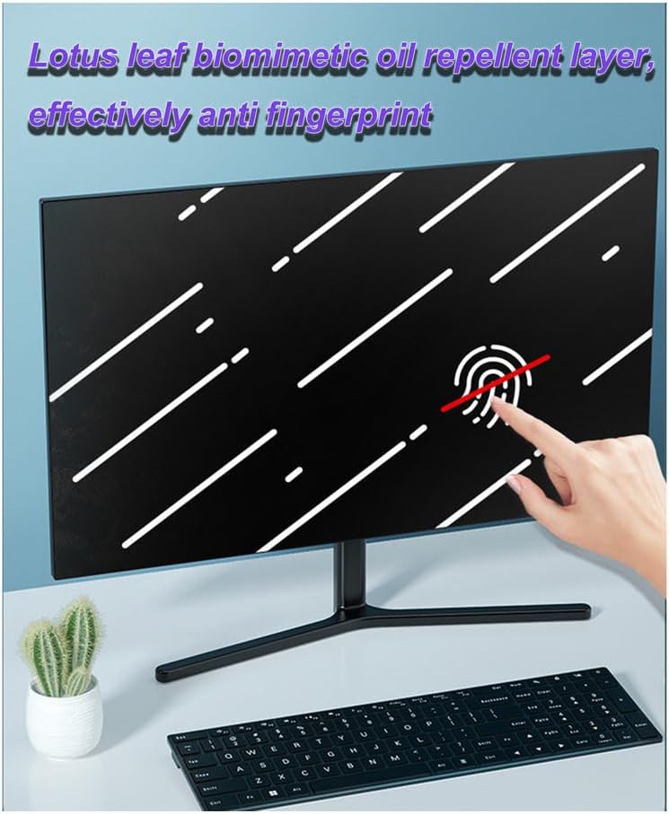 24 inch Hanging Monitor Computer Privacy Screen Filter, Anti Glare Blue Light Screen Protector Panel, Computer Screen Privacy Shield for Widescreen Monitor, 24 inch 16:10 Aspect Ratio