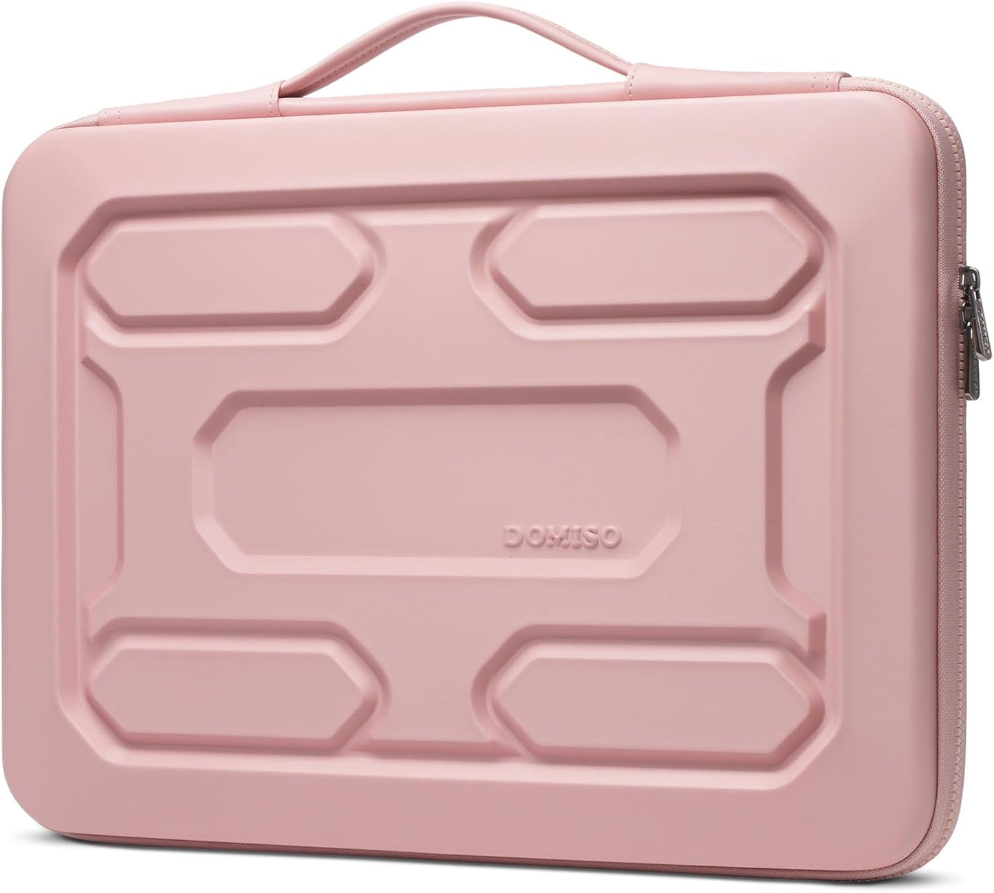 DOMISO 15.6 inch Laptop Sleeve with Handle Shockproof Waterproof EVA Protective Case for 15.6" Yoga 720 IdeaPad 310 320 ThinkPad T570/Legion 5 Gen 6/HP Envy 15/15.6" Notebooks, Pink