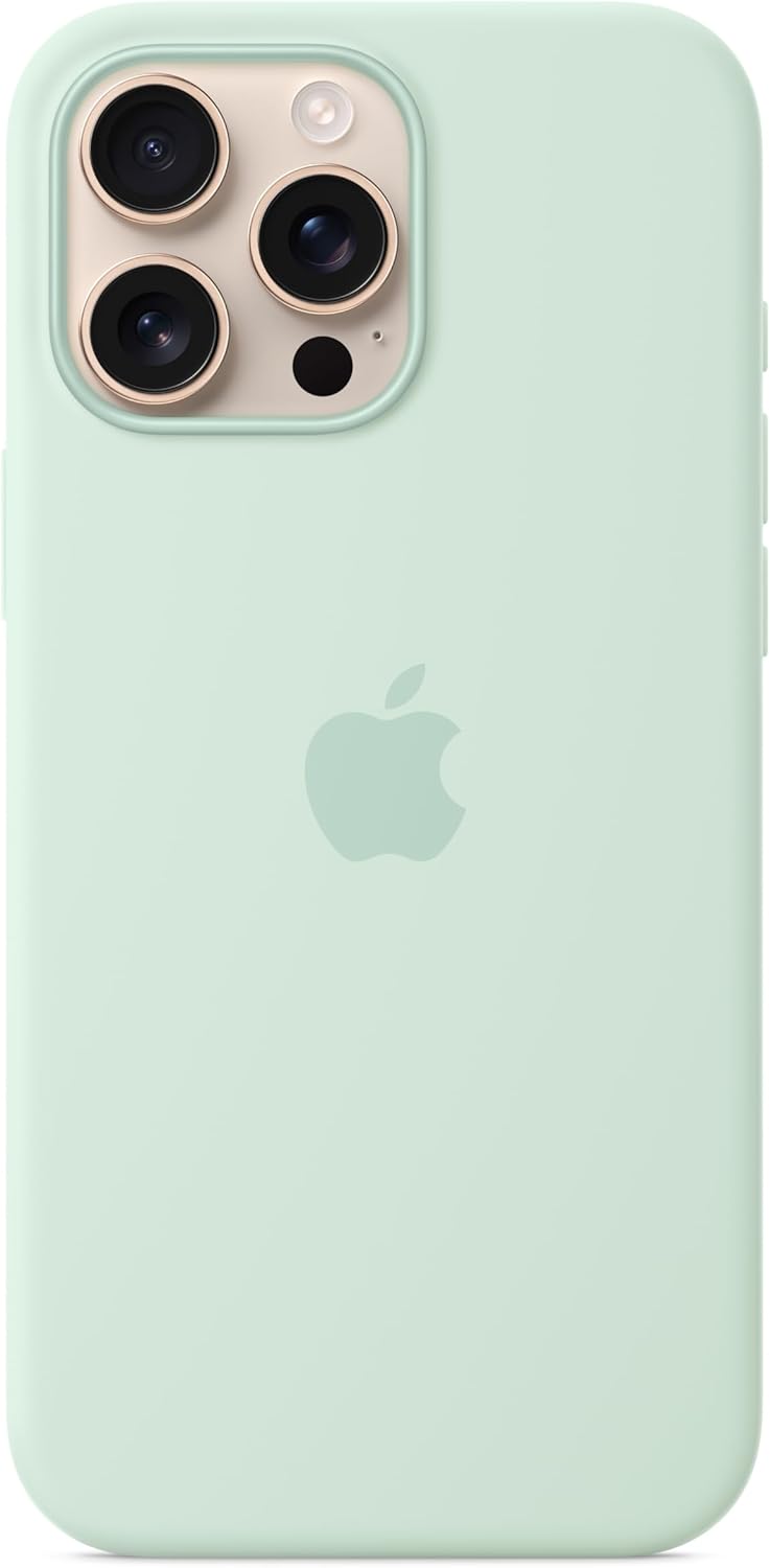 Apple iPhone 16 Pro Max Silicone Case with MagSafe and Camera Control: Lightweight Phone Case, Wireless Charging Compatible, Smooth Matte Finish; Aquamarine