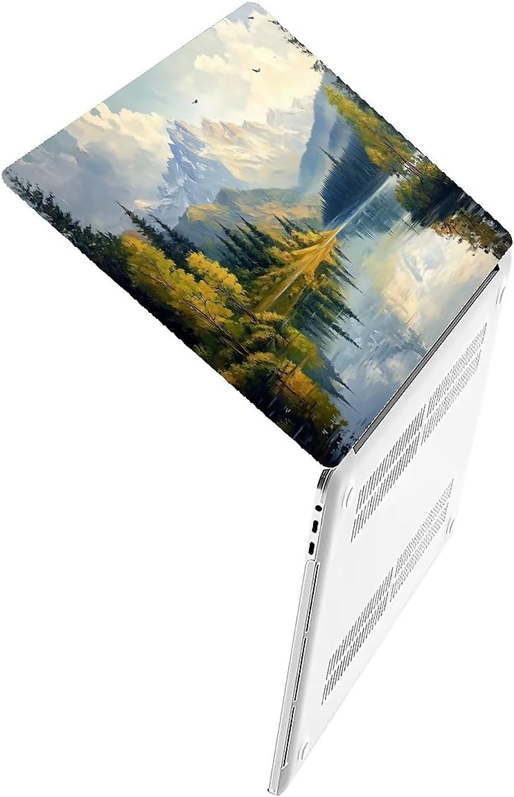 Compatible with MacBook Air 13.3 13.6 Inch Case 2022 2021 2020 2019 Plastic Hard Shell Case Cover,13.6 Air (A2681) M2 2022, Mountains and Trees