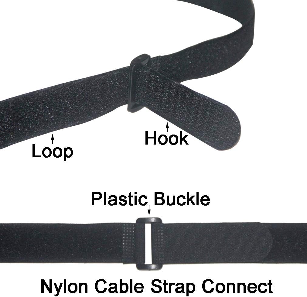 36 inch Cable Straps,12 pcs Reusable Fastening Hook and Loop Utility Cable Ties Down Wraps Adjustable Cinch Straps
