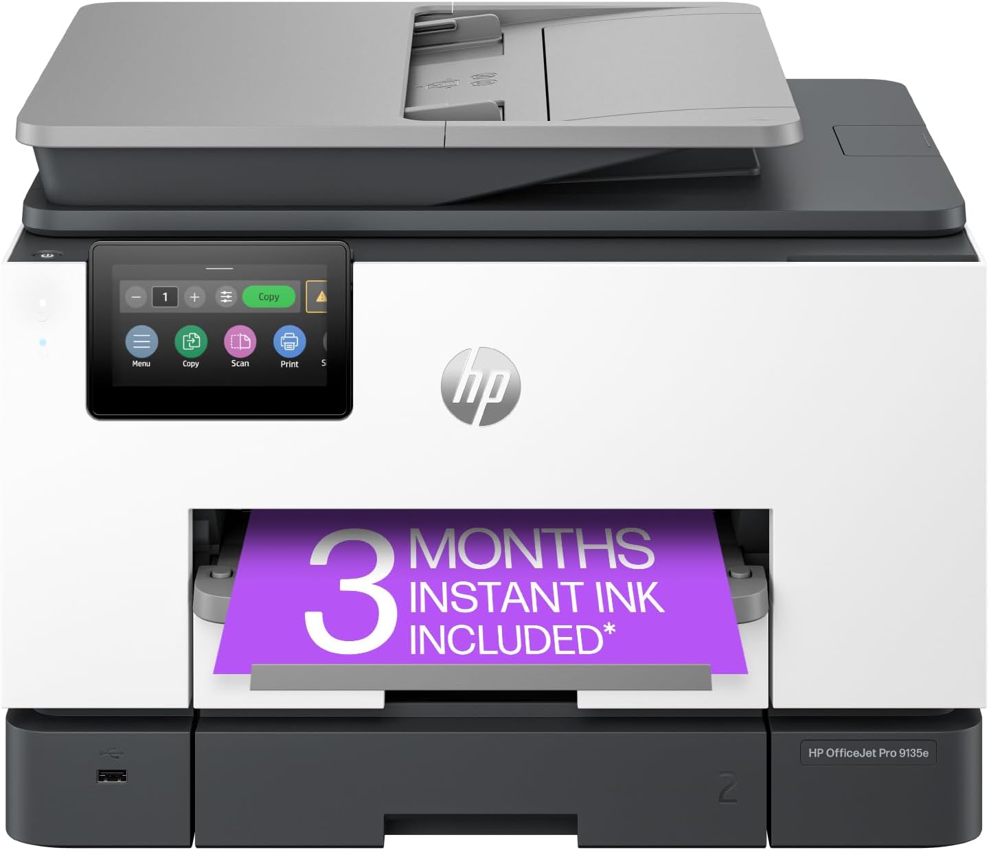 HP OfficeJet Pro 9135e All-in-One Printer, Color, Printer-for-Small Medium Business, Print, Copy, scan, fax, wireless. 3 month Instant Ink trial included ; Two-Sided Printing; Two-Side