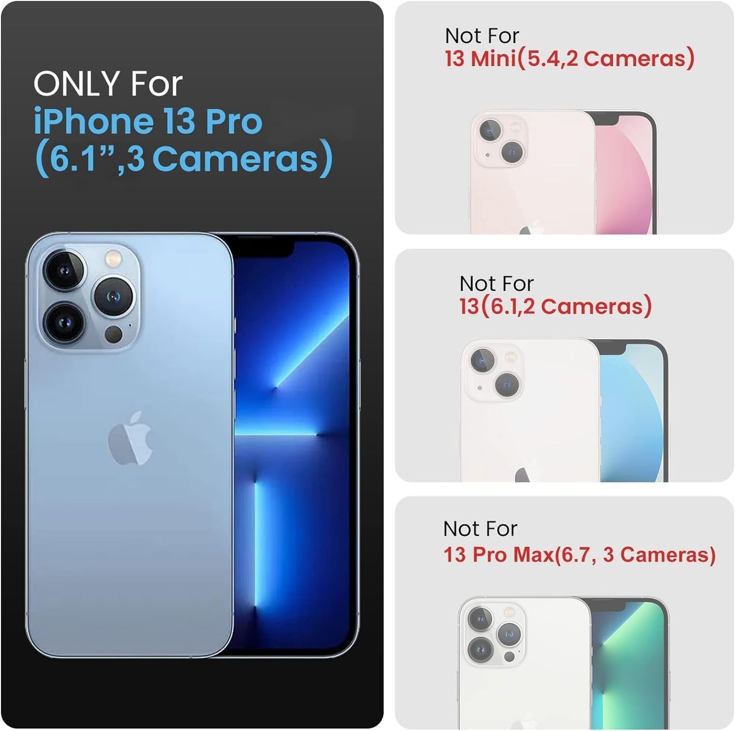 FireNova Designed for iPhone 13 Pro Case, Silicone Upgraded [Camera Protection] Phone Case with [2 Screen Protectors], Soft Anti-Scratch Microfiber Lining Inside, 6.1 inch, Sky Blue