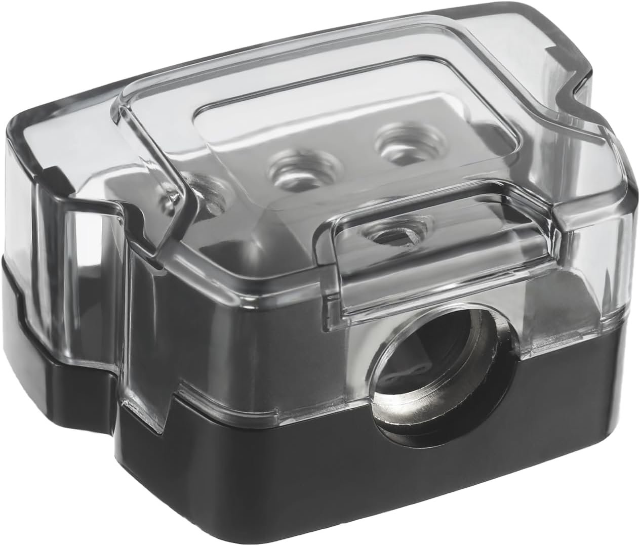 BOJACK 3 Way Power Distribution Connecting Block 1x0/2/4 Gauge Input 3x4/8 Gauge Output Power Distribution Block for Car Amplifier Audio Splitter