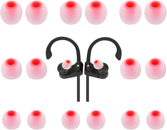 Earbud Tips Ear Bud Tips Soft Anti Slip Washable and Reusable Silicone Replacement Earbud Tips Fit Most in-Ear Earbuds(Inner Hole 3.8mm -5.1mm) 18pcs S M L