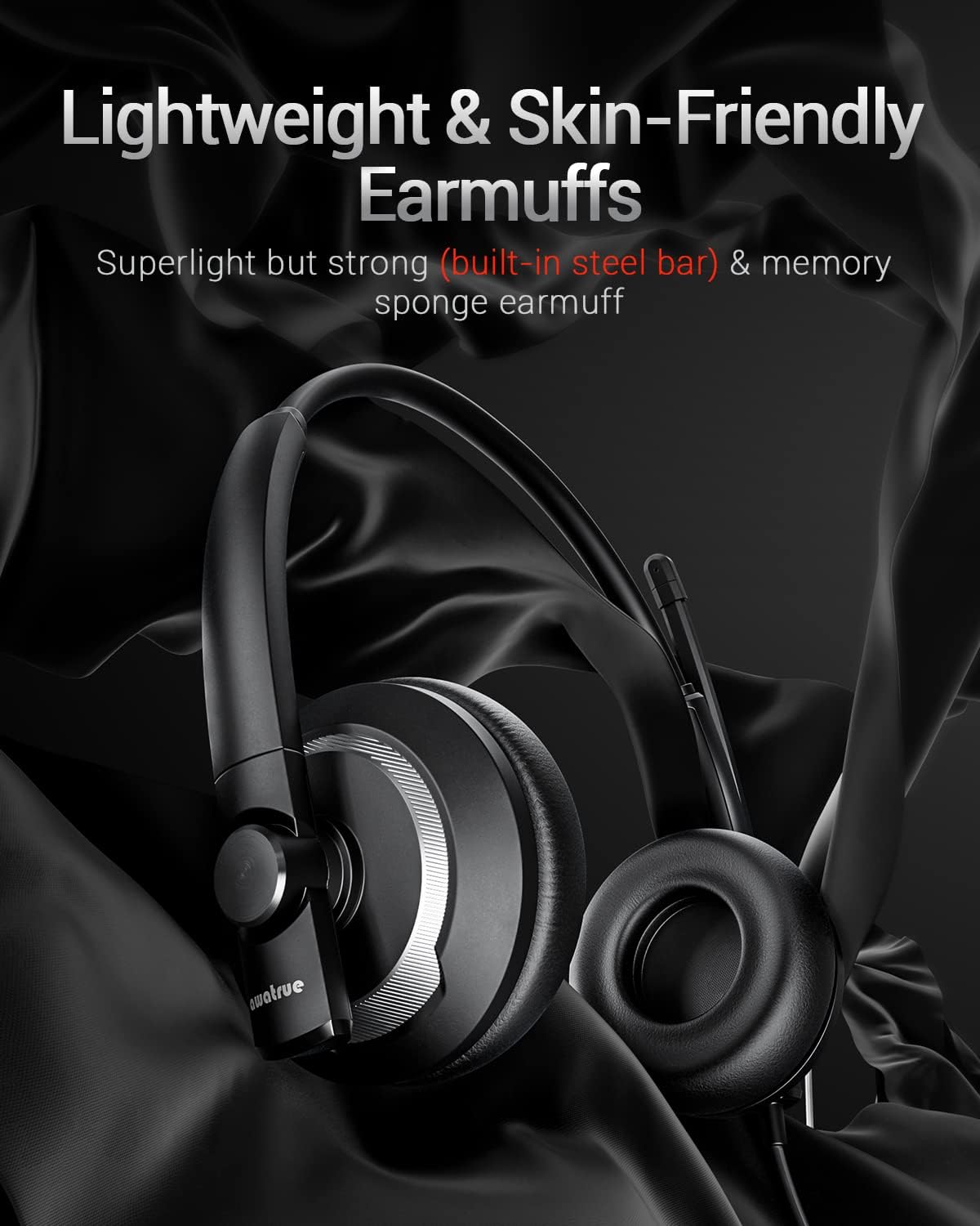 EH05-U Wired USB Headset with Noise Cancelling Microphone for PC Laptop - Headphones with In-Line Control, Lightweight, Enhanced Sound & MIC Mute