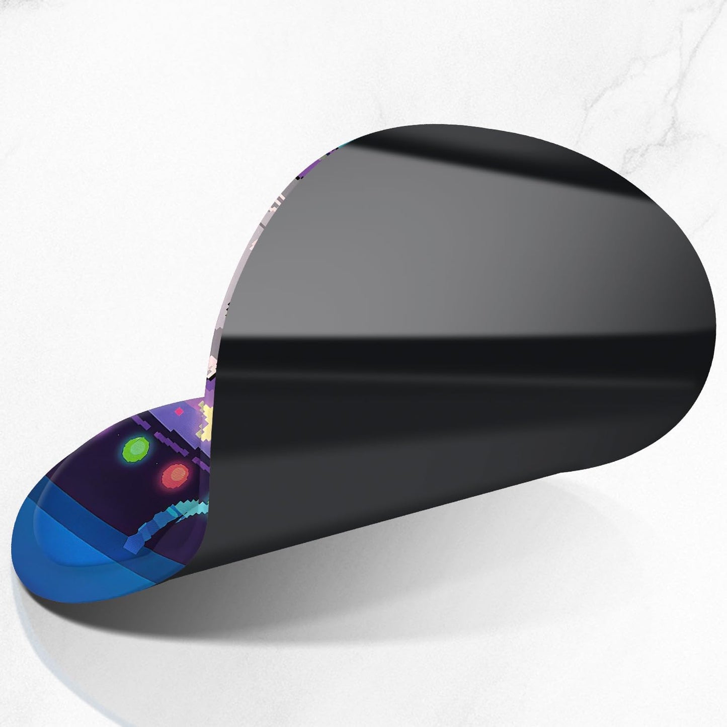 ITNRSIIET Ergonomic Mouse Pad with Comfort Gel Wrist Rest, Non-Slip PU Base, Smooth Textured Surface, Reduces Hand Fatigue & Wrist Pain, 8.7 x 7.2 Inch for Office Gaming Home, PixelPartyCat