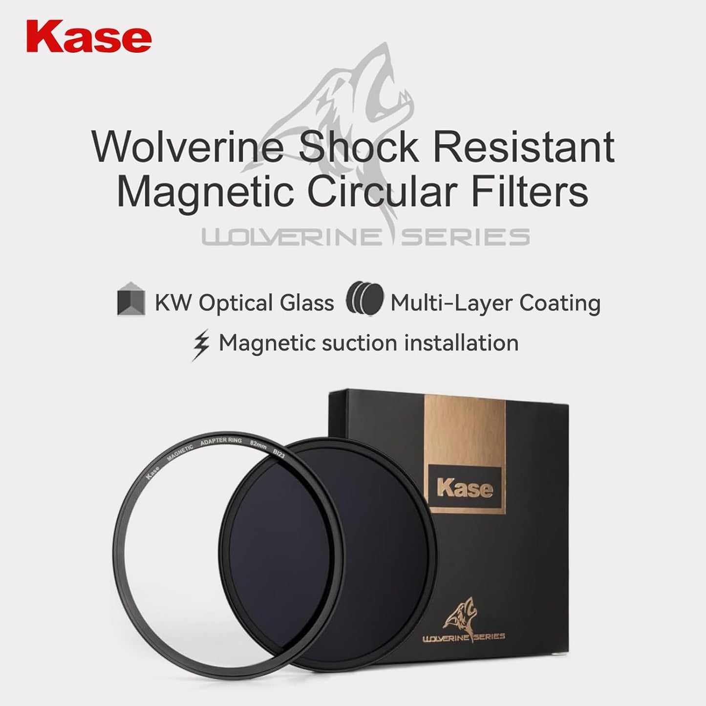 Kase Wolverine 58mm ND100000 16.5 Stop Magnetic Filter Incl Adapter Neutral Density Filters