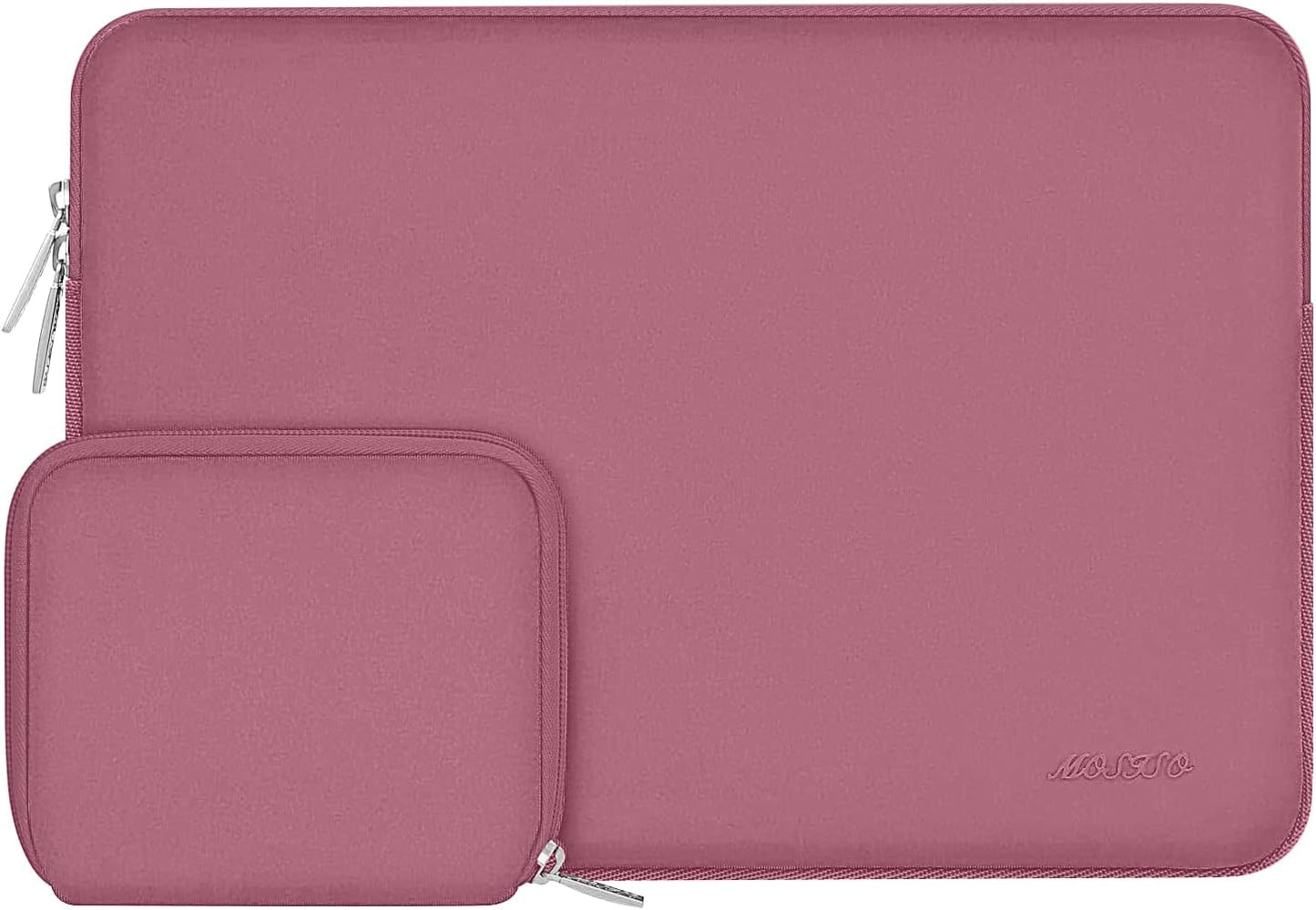 MOSISO Laptop Case 16 inch, 15-15.6 inch Laptop Sleeve Bag Compatible with MacBook Pro 16 inch, HP, Acer, Dell, Lenovo, ASUS Notebook, Neoprene Computer Sleeve Bag with Small Case, Dusty Rose