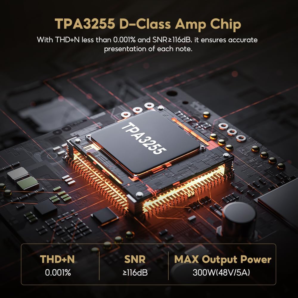 AIYIMA A70 Mono Amplifier with PFFB Home Audio Receiver,TPA3255 Class D Amp with Subwoofer for Home Theater Bookshelf Speaker,with XLR & RCA Inputs & Trigger Input