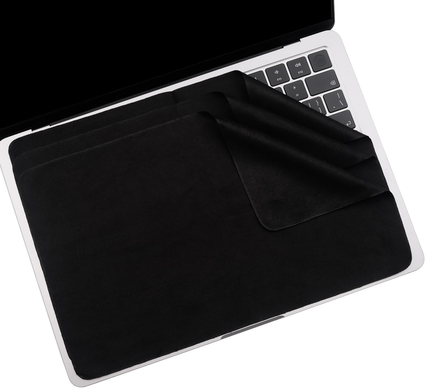 3 Pack Microfiber Liner Cleaning Cloth 13" with Screen Keyboard Imprint Protection, Laptop Keyboard Protector Compatible with MacBook Pro/AIR 13" and MacBook PRO 14"-Black