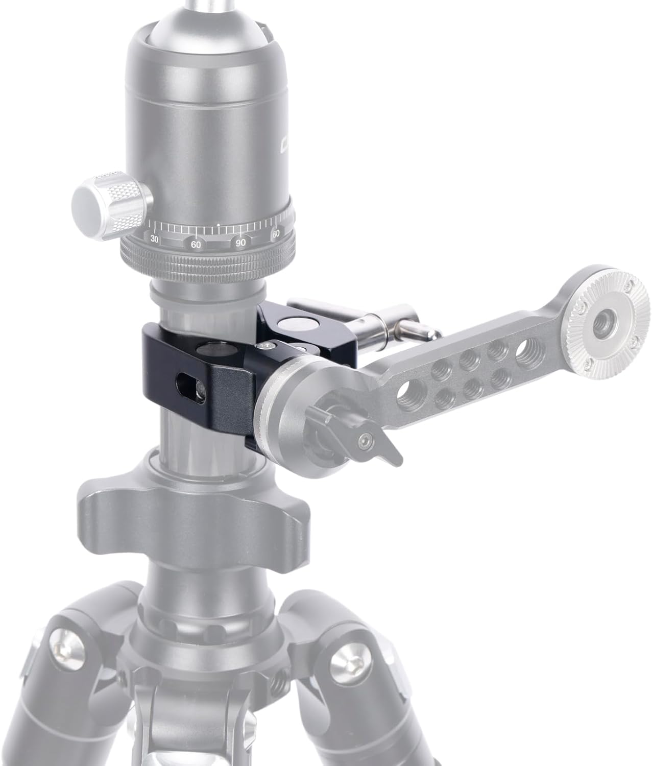 NICEYRIG Super Clamp to Rosette Mount Adapter, Maximum 50mm Adjustable Jaw Applicable for Desk Tripod Monopod Studio Light Stand - 593