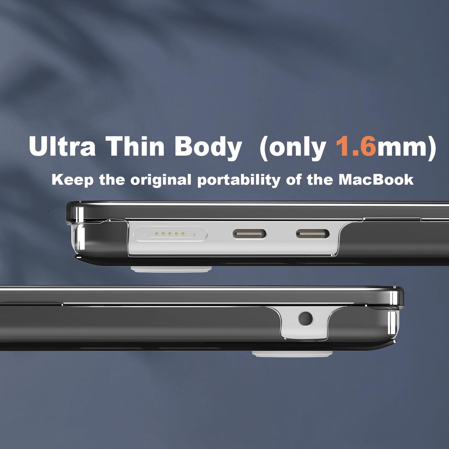 CISSOOK Hard Shell Case for MacBook Air 13.6inch A2681 M2 A3113 M3 Chip 2022-2024, Crystal Black, Includes Keyboard Cover, Screen Protector, Adapter & Camera Cover