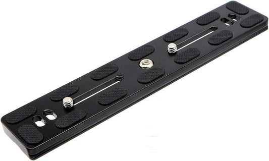 PU-200 200mm Universal Lengthened Quick Release Plate Slide Rail with D-Ring Screw for Tripod Ball Head DSLR Camera, Arca-Swiss Compatible