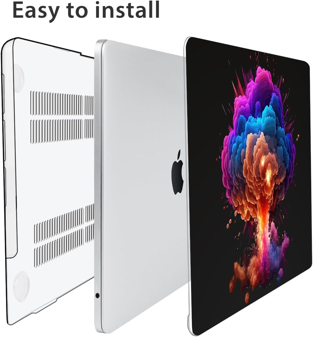 Compatible with MacBook Air 13 inch Case 2025 2024-2022 M4 A3240 M3 A3113 M2 A2681, Plastic Hard Shell&Keyboard Cover&Screen Film&Webcam Cover for MacBook Air 13.6 inch Case, Explosion