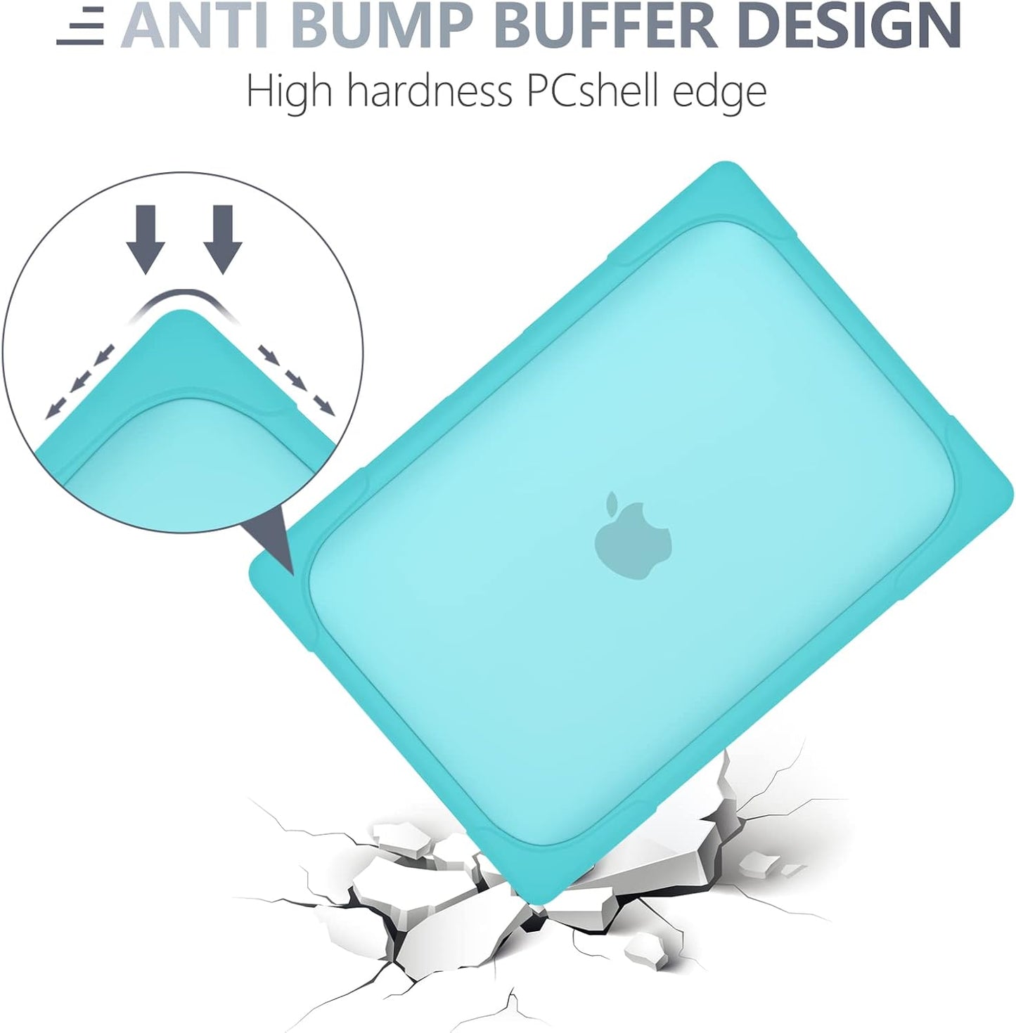 Batianda for New MacBook Air 13.6 inch Case 2025 M4 2024 2022 Release Model A3240 A2681(M2) A3113(M3), Heavy Duty Shockproof Protective Hard Shell with Fold Kickstand & Keyboard Cover, Light Blue