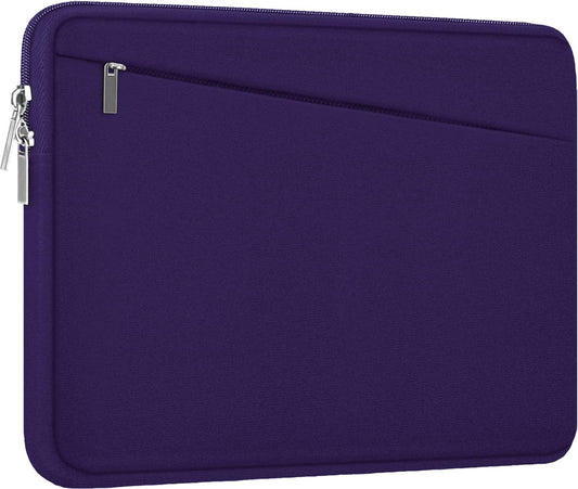 15.6 inch Laptop Sleeve Case, Durable Computer Carrying Bag Protective Case Briefcase Handbag with Front Pocket, Slim Laptop Case Cover for 15.6 Inch HP, Dell, Lenovo, Asus, Notebook, Purple