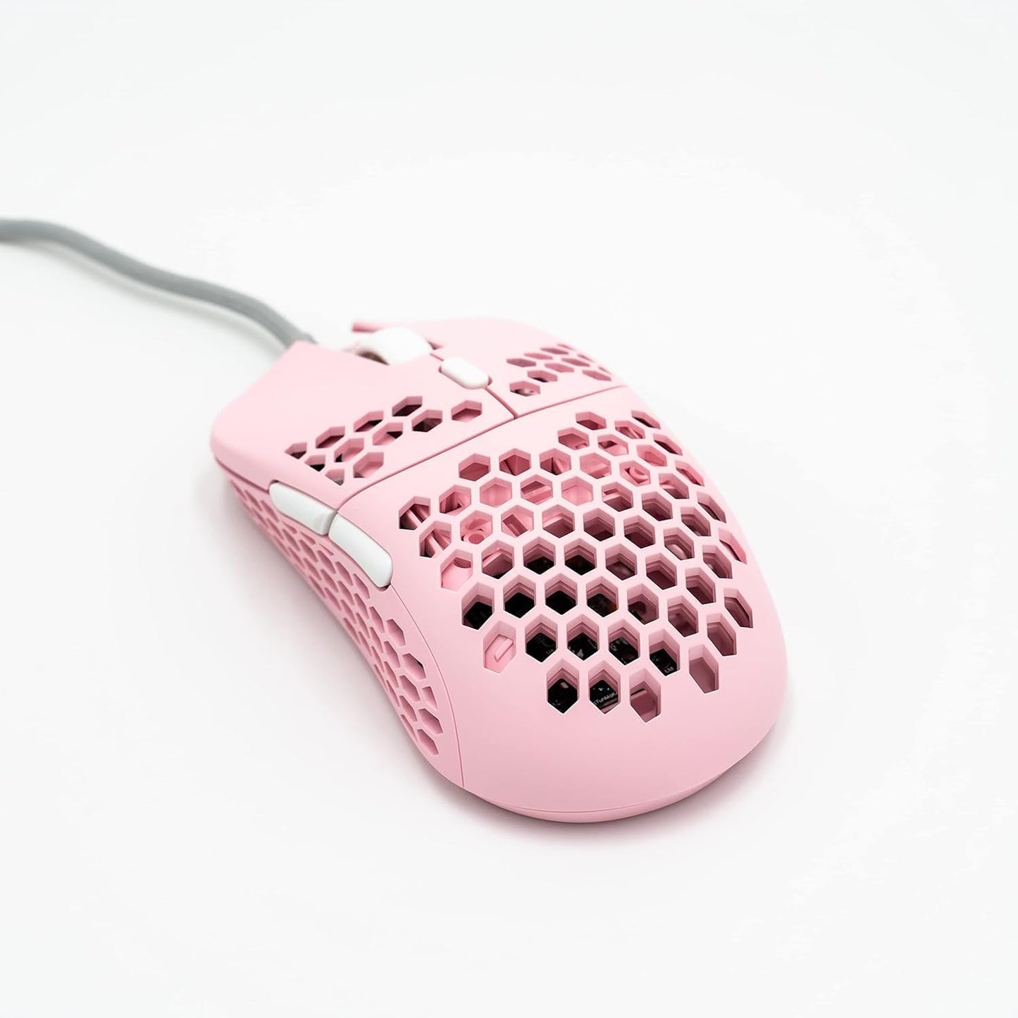 Gwolves Hati HTS Lightweight Honeycomb Wired Gaming Mouse,~52g,3389 Sensor,16,000 DPI, Low Latency,Anti-Interference,6 Programmable Buttons,On-Board Memory,PC/Mac and Laptop (Pink, HTS - Small)