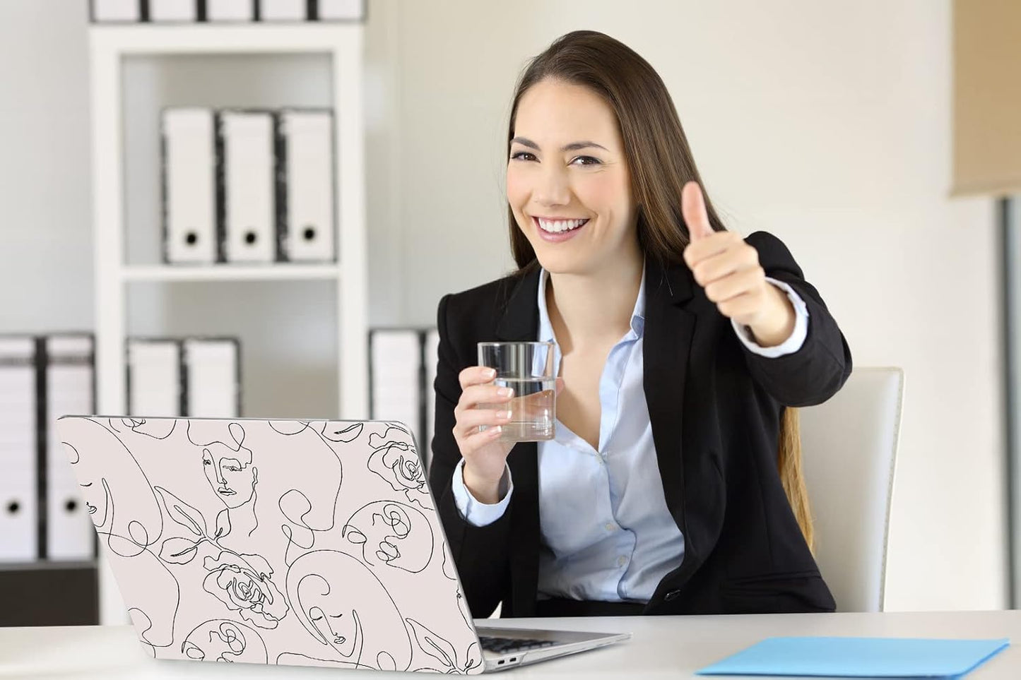 Teryeefi for MacBook Air 13 inch Case 2021 2020 2019 2018 A2337 M1 A2179 A1932, Plastic Hard Shell Case & Keyboard Cover & Screen Protector for Mac Air 13.3 Retina with Touch ID, Abstract Face