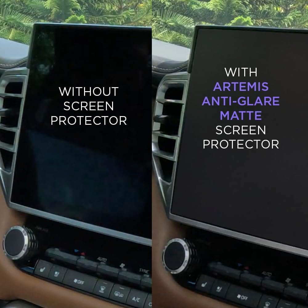 2026 2025 Toyota Tundra Screen Ptotector 14 Inch Matte Anti Glare Anti Fingerprint designed for 3rd Gen Multimedia Navigation Touchscreen Display Compatible with 2024 2023 2022 2 Pack From Artemis Shields