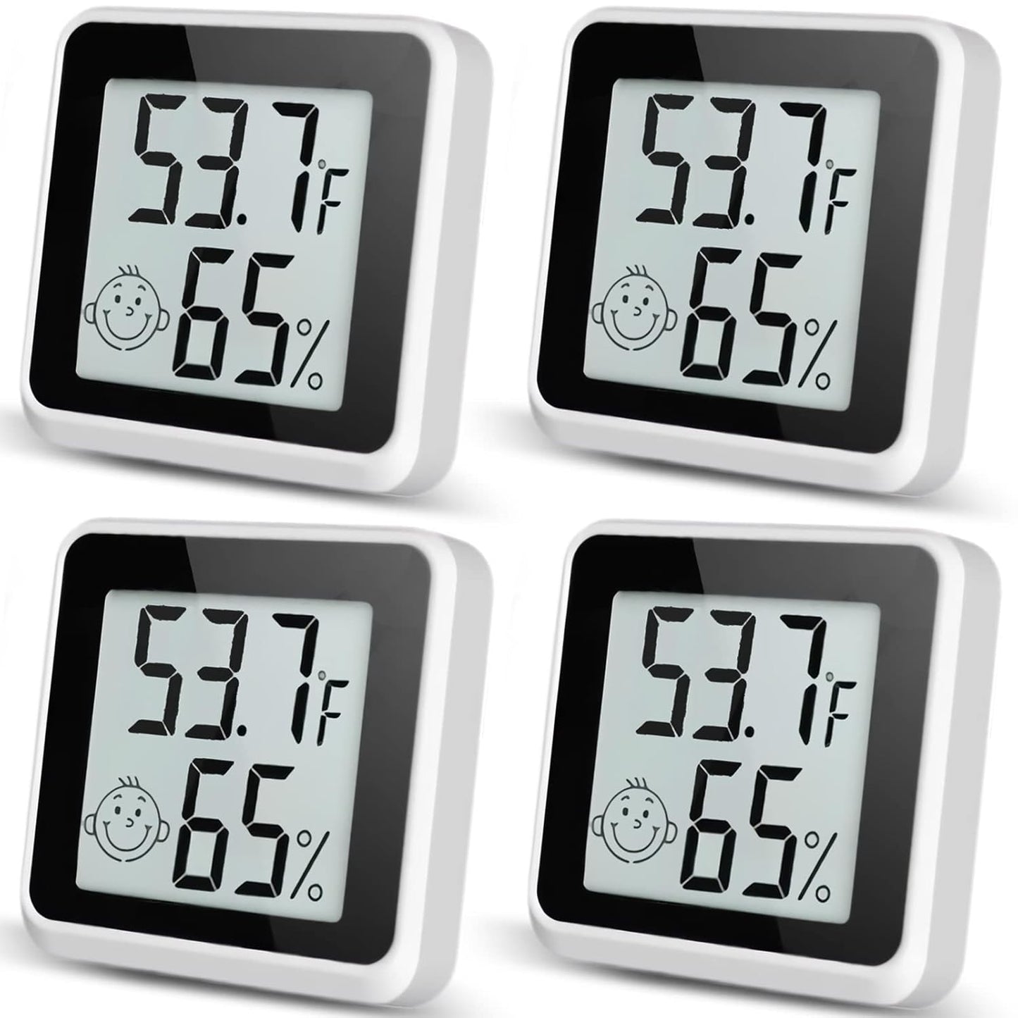 Indoor Humidity Meter Hygrometer 4Pack, Room Thermometer for Accurate Room Temperature Monitor, Digital Hygrometer with Indoor Thermometer for Home, Baby Nursery, and Humidity Sensor Enhanced Comfort