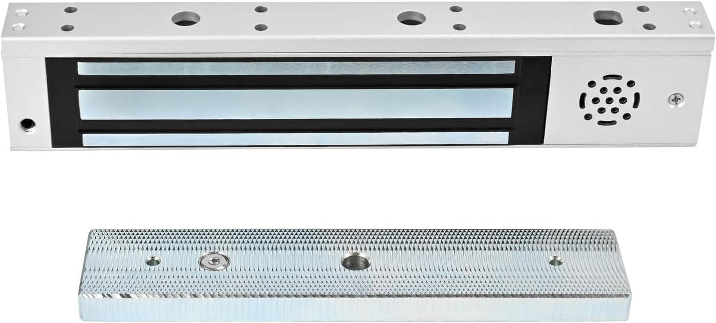 Door Access Control System Outswinging 600lbs Magnetic Lock Kit Build-in Alarm Beeper with Remote Controller Exit Button