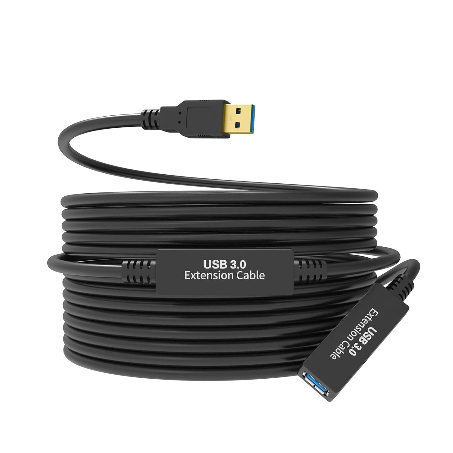 32Feet USB 3.0 Extension Cable,Type A-Male A-Female Extender Cord, With 2 Expansion Chipset Signal Boosters, Compatible With Oculus Quest 2 VR, Xbox, PS4,Webcam,Printer, Hard Drive,USB HUB Etc.