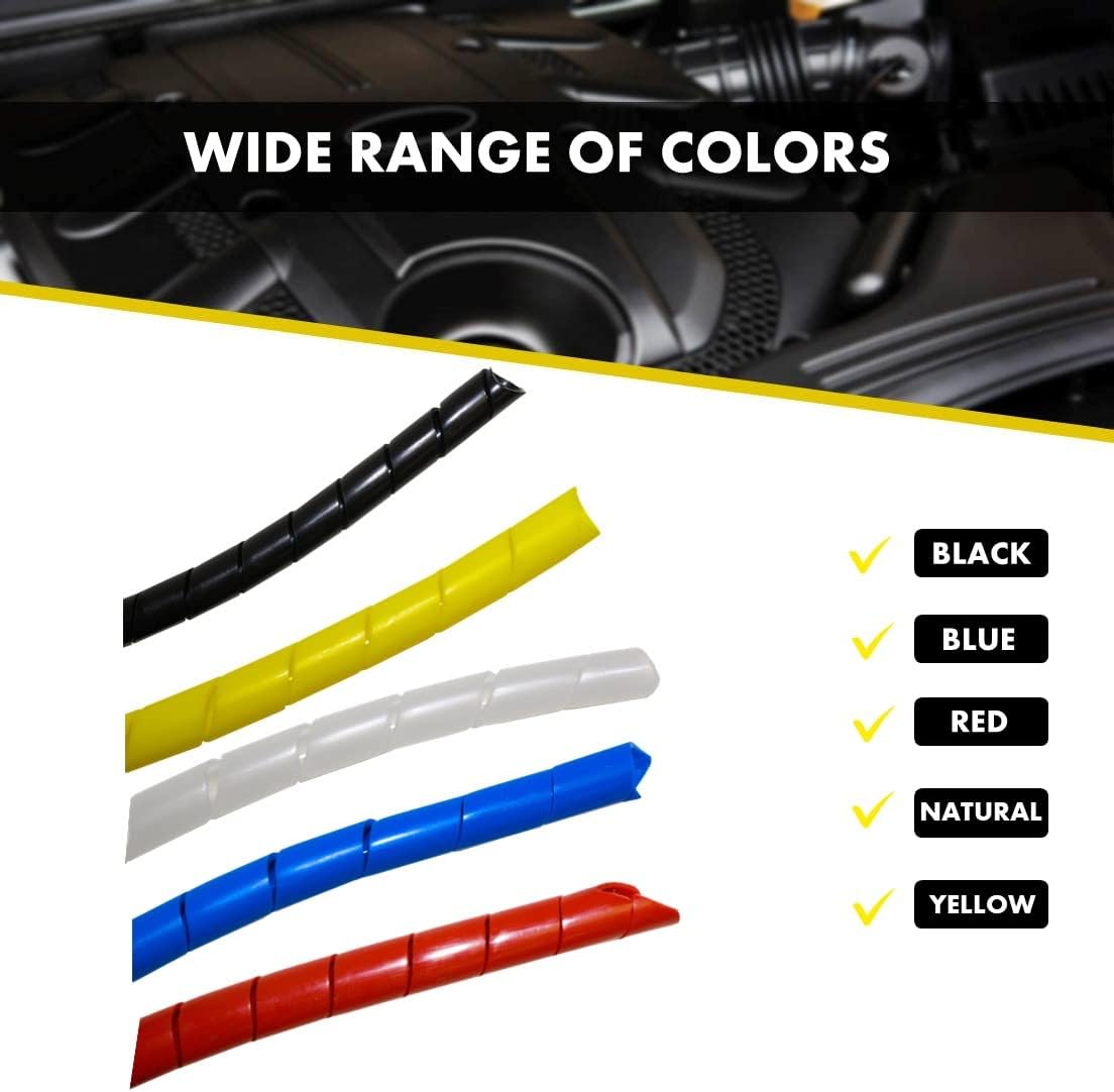 Kable Kontrol Vortex Spiral Cable Wrap - 1/2” Inch 100’ Feet Long - Hose Protector Flexible Polyethylene Wire Conduit Tubing Cable Sleeve Cord Cover to Organize Wires – Black