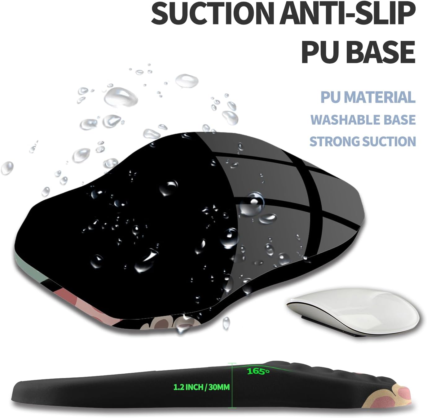 Ergonomic Raised Mouse Pad Wrist Support with Bilateral Slope Memory Foam Mousepad for Wrist Rest and Carpal Tunnel Pain Relief 11.8x7.9〃Cat Claws